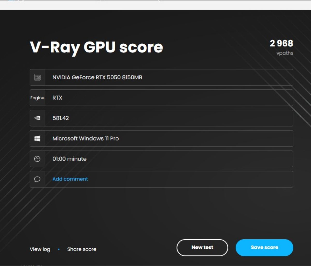 COLORFUL iGame RTX 5050 Ultra W DUO OC Review VRAY 6 RTX