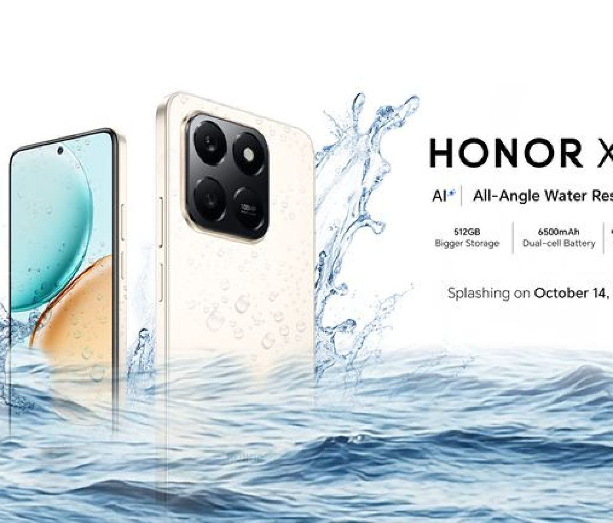 Main KV HONOR to Launch New Budget Water Resistant AI Phone HONOR X7d on October 14