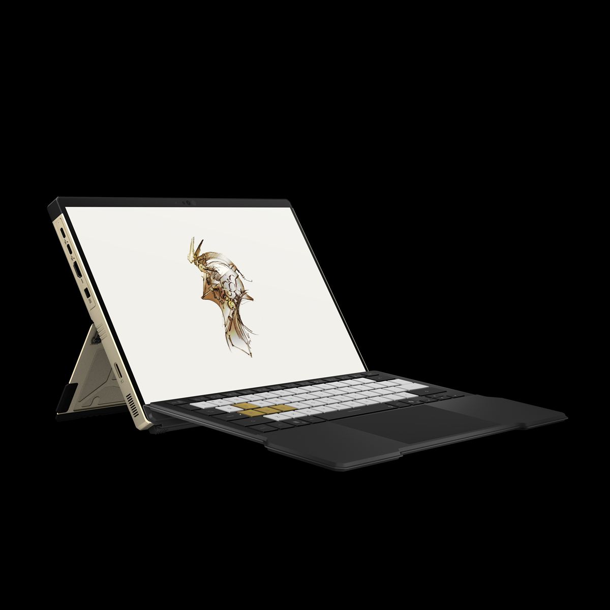 ROG Flow Z13 KJP side view of the Z13 KJP with screen visible