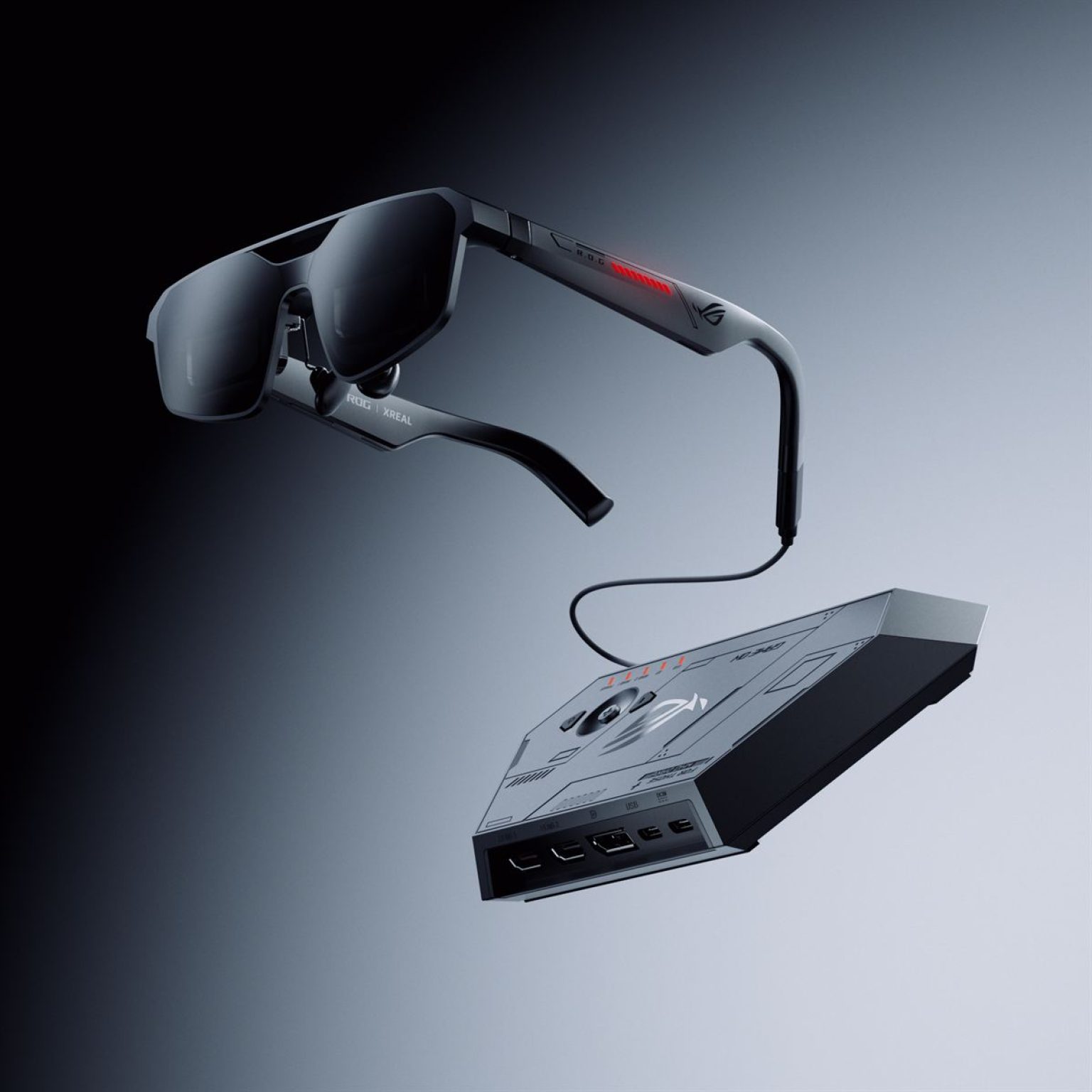 ROG XREAL R1 AR Gaming Glasses Unveiled At CES 2026 ROG XREAL R1 With ROG Control Dock BG 1536x1536 