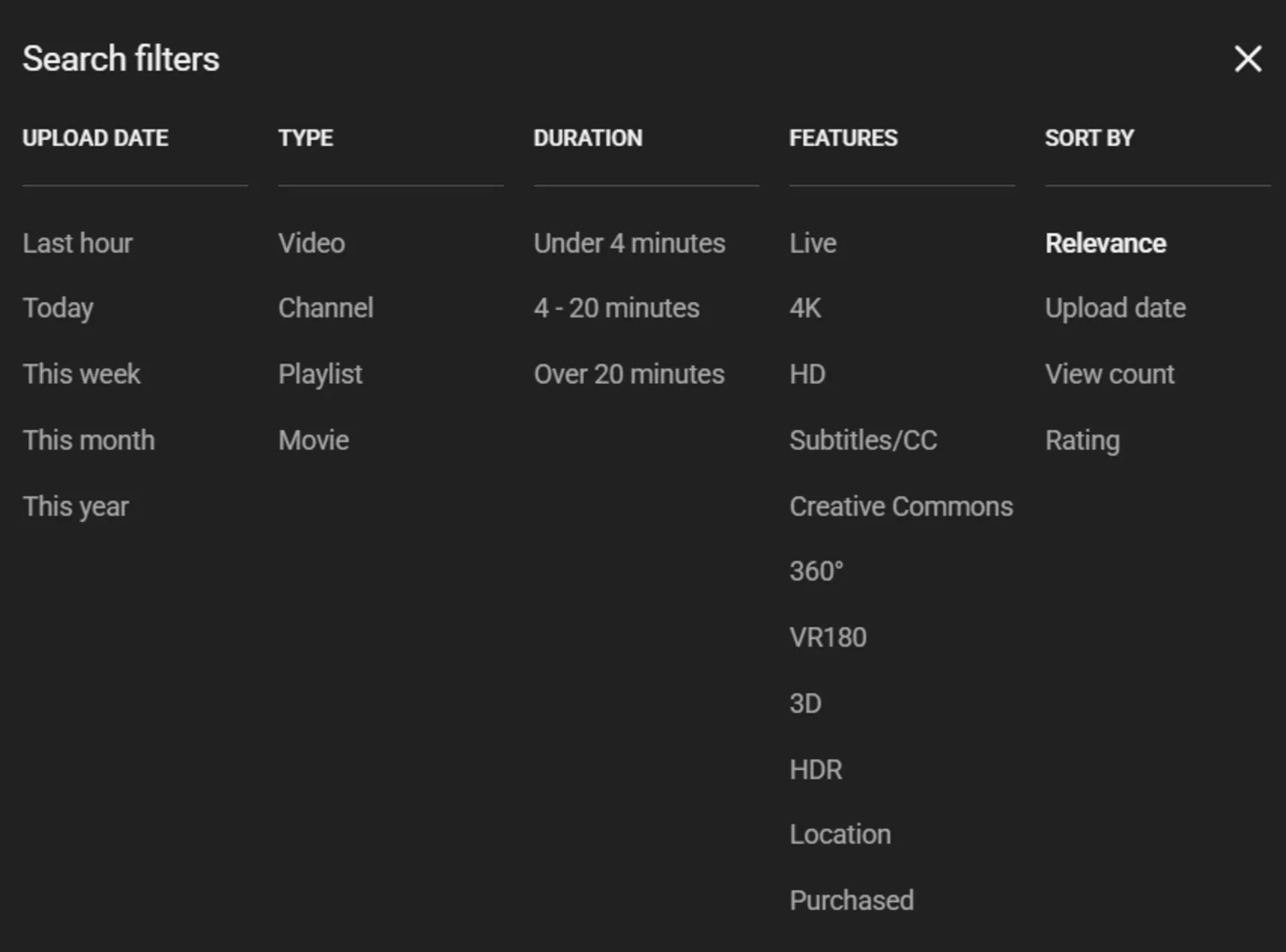 Youtube Old filter sample