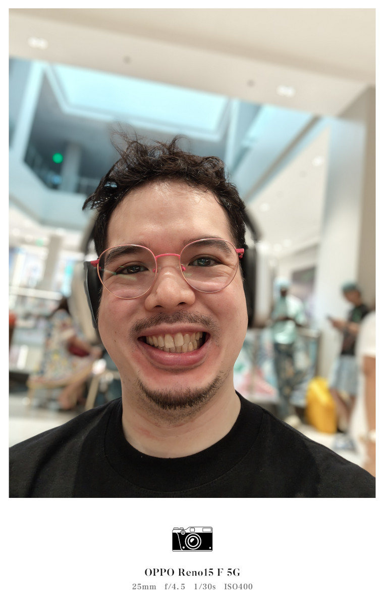 OPPO Reno15 F 5G Review camera sample front portrait