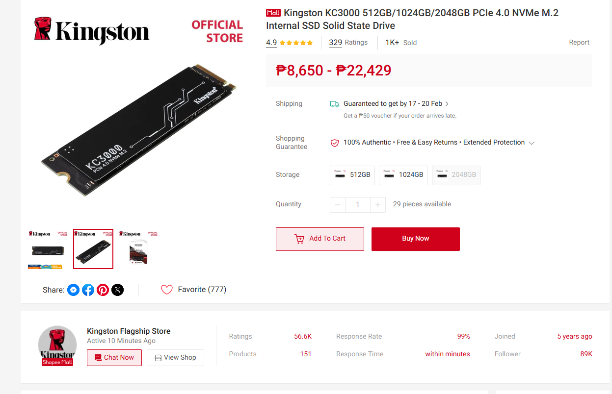 RAM SSD Price Hike 2026 Kingston 2026 PH