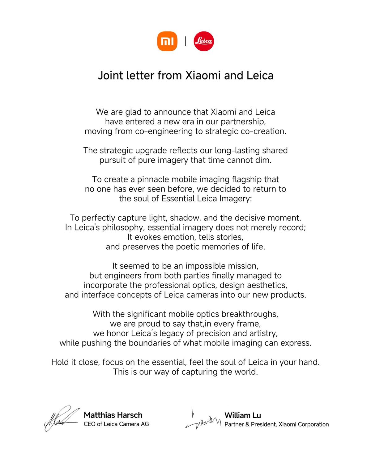 Xiaomi Leica Partnership 2026