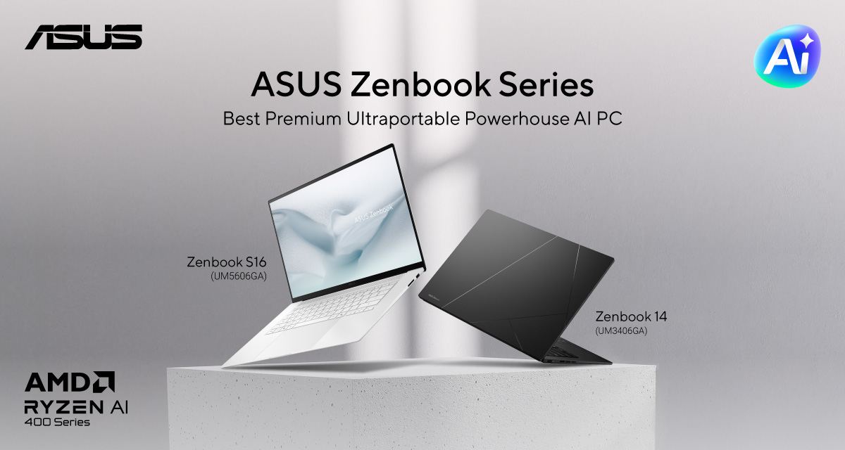 ASUS PH Launches Zenbook S16 and Zenbook 14 with AMD Ryzen AI 400