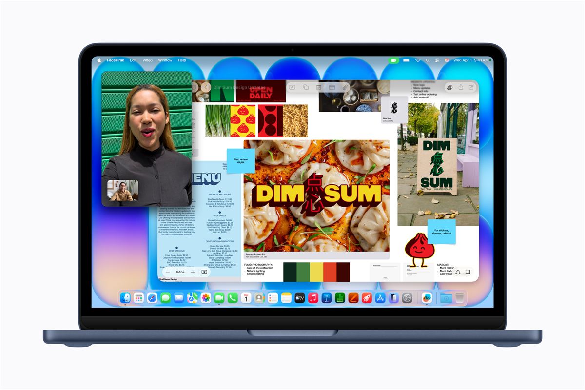 Apple MacBook Neo multitasking FaceTime and Freeform 260304