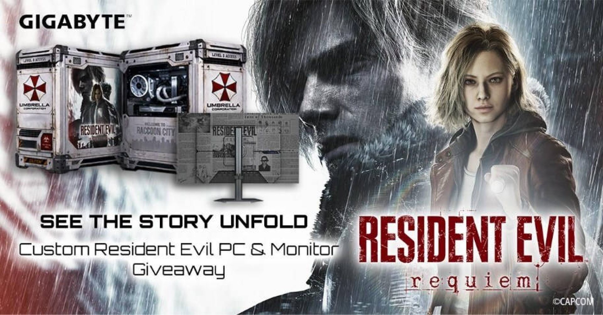 GIGABYTE Collab with Resident Evil Requiem banner
