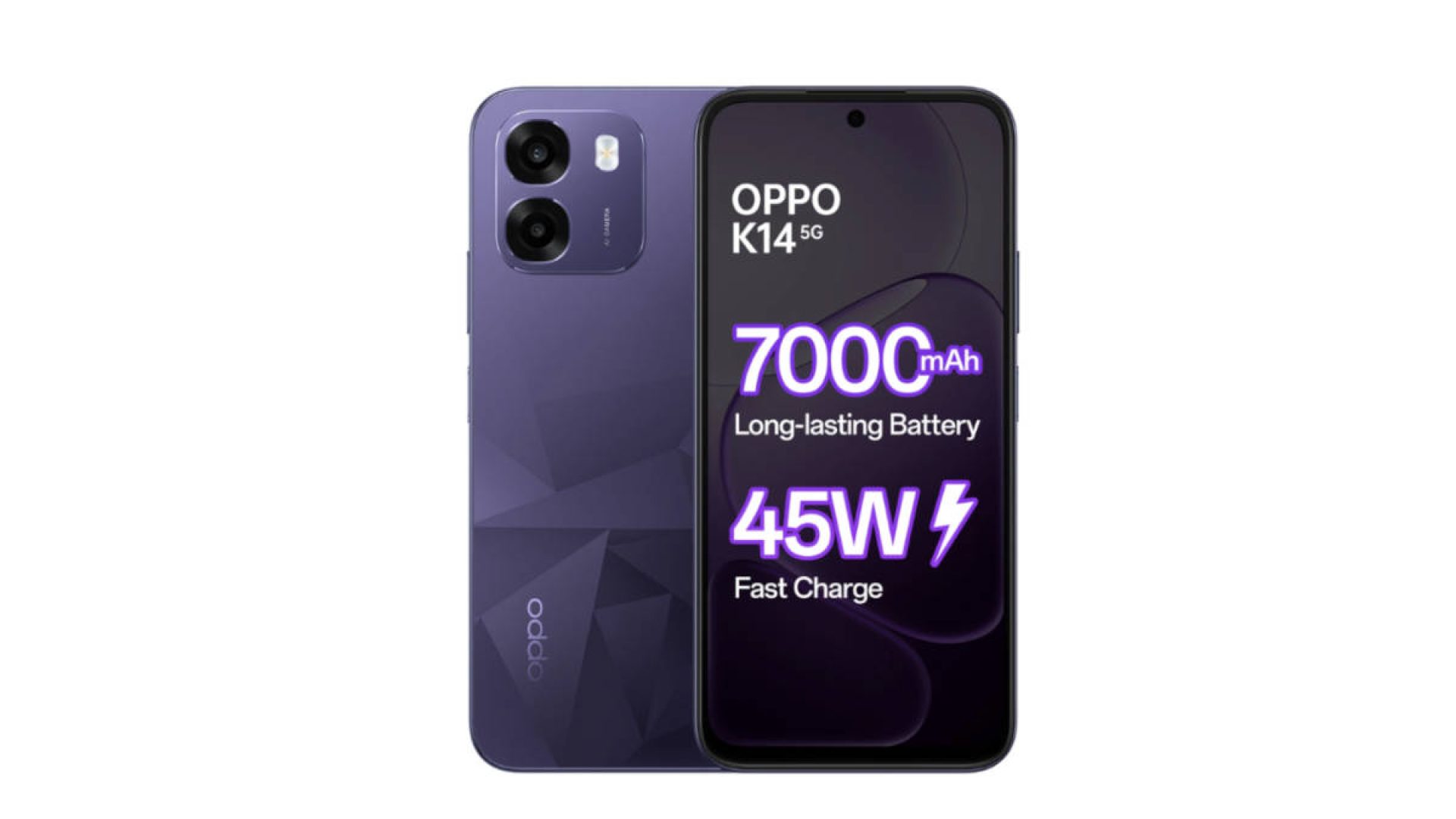 OPPO K14 5G front and back