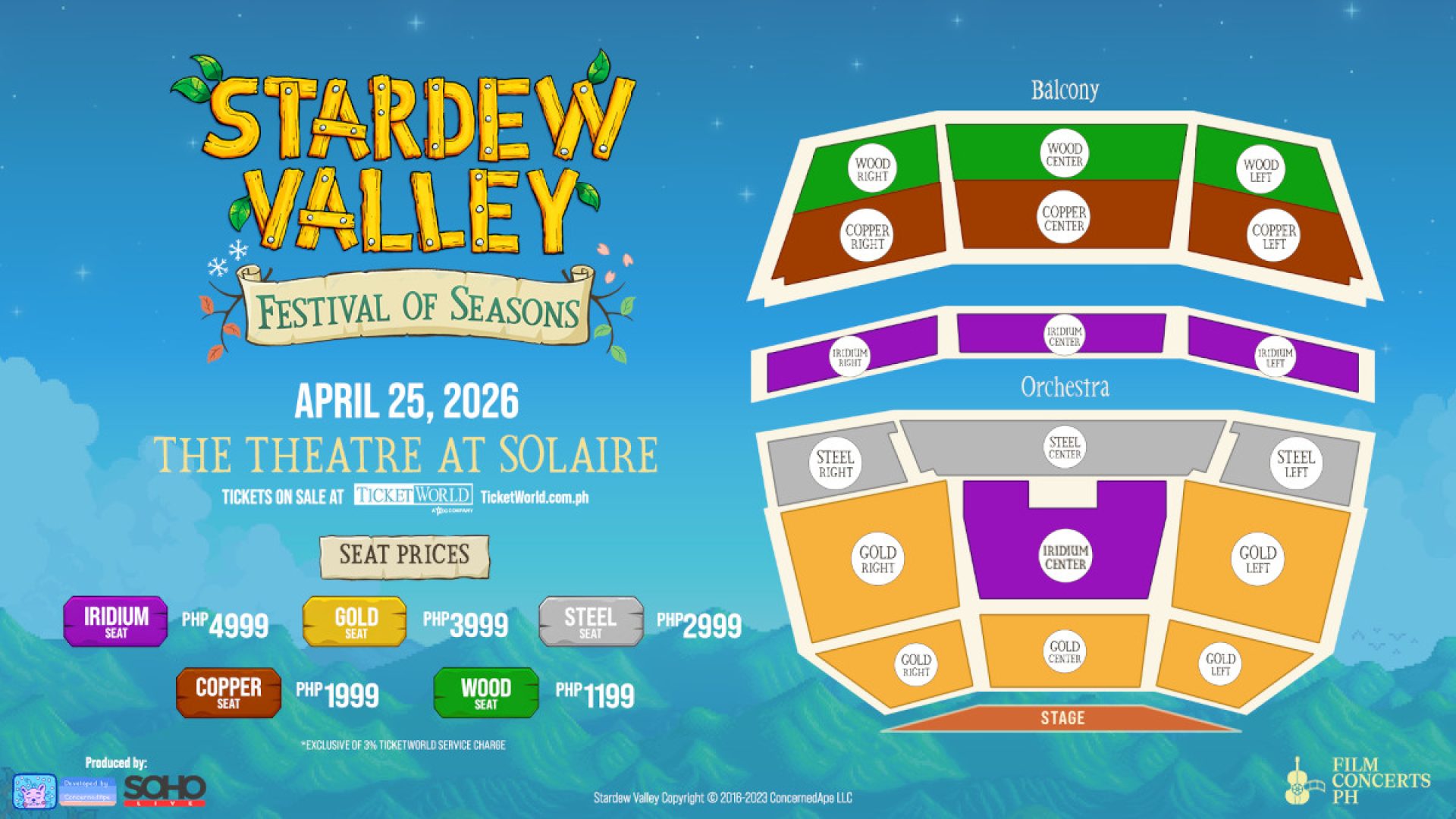 Stardew Valley Festival of Seasons additional tickets seating