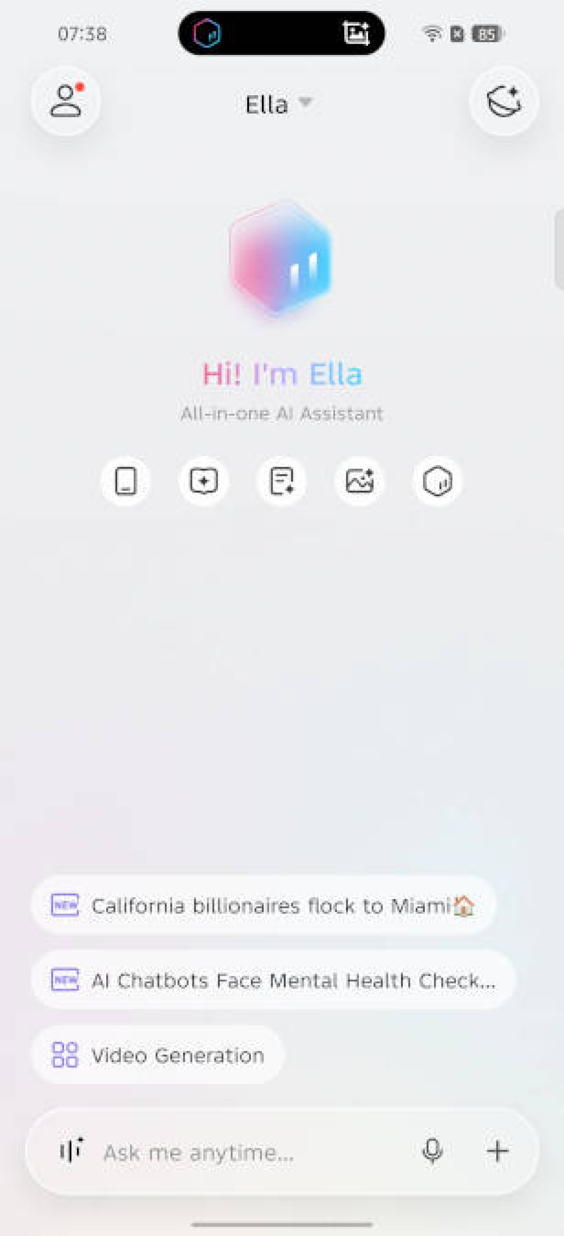 TECNO Ella AI screen shot 2