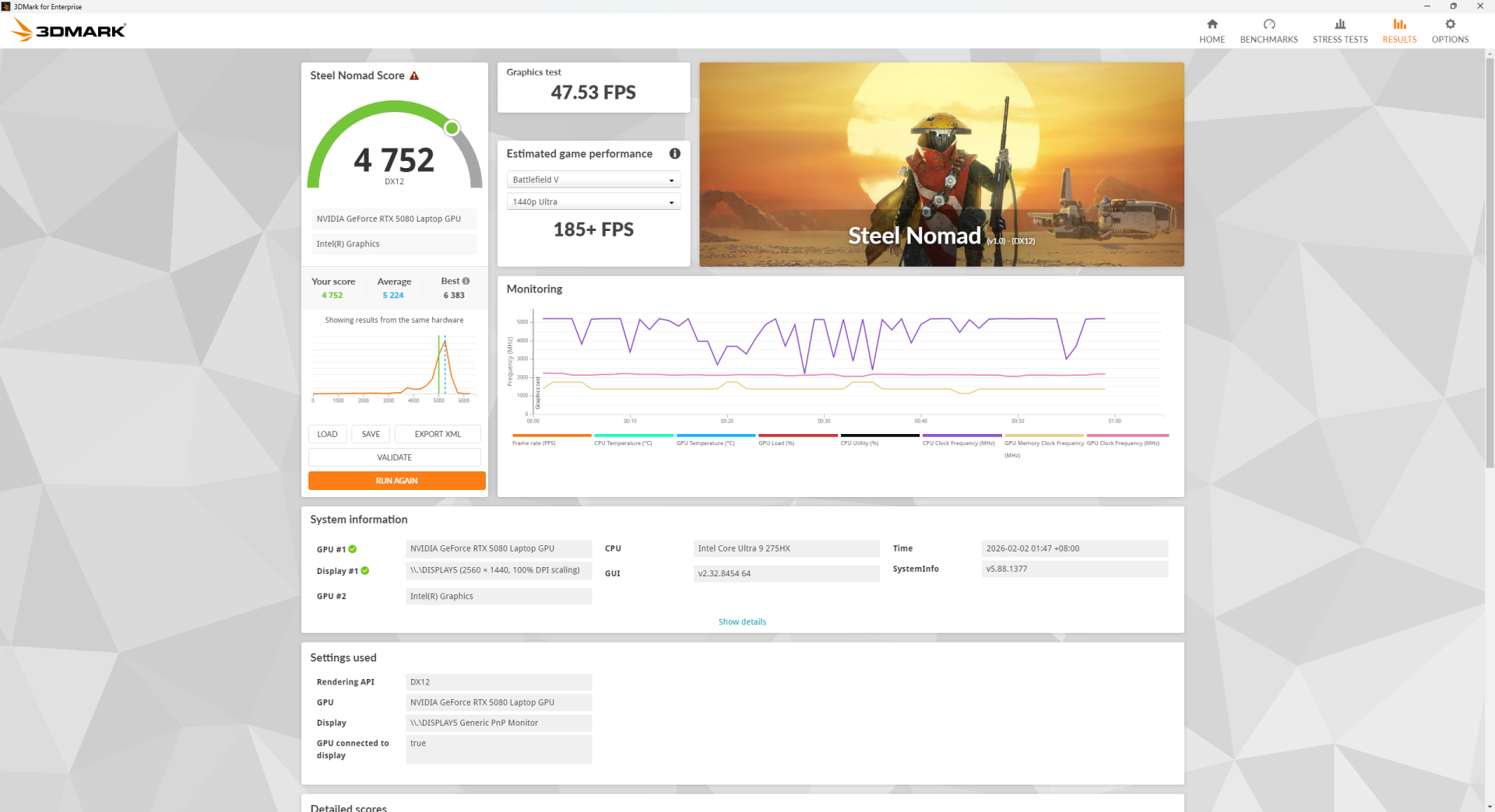 ASUS ROG NUC 2025 Review 3DMark Steel Nomad
