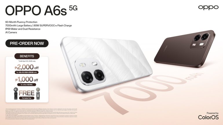 OPPO A6s 5G and A6 PH Pre order benefits