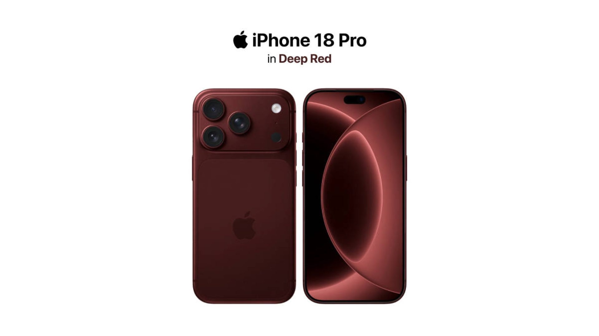 iPhone 18 Pro in Deep Red