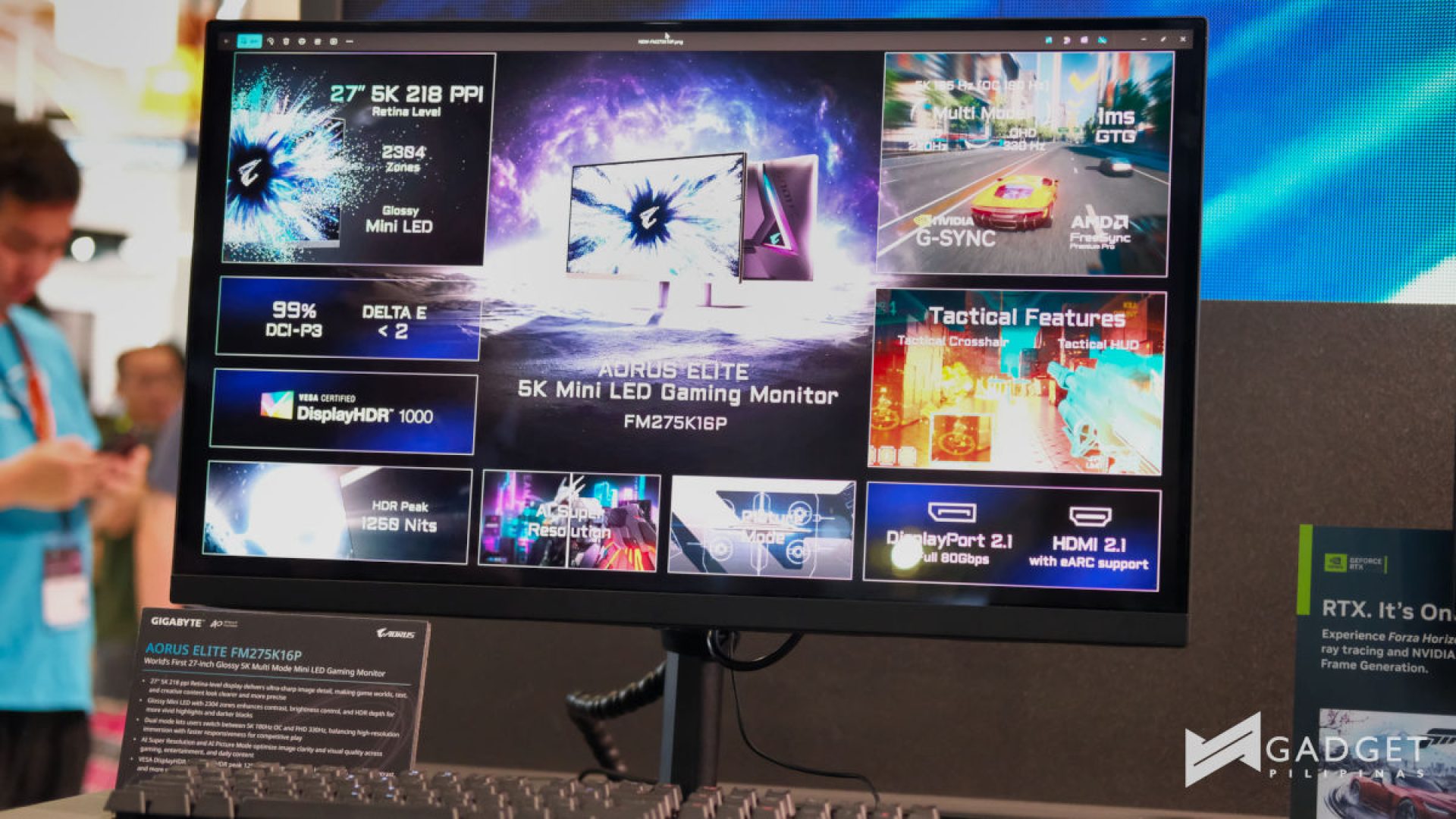 AORUS ELITE series gaming monitors Computex 2026 AORUS ELITE FM275K16P 1