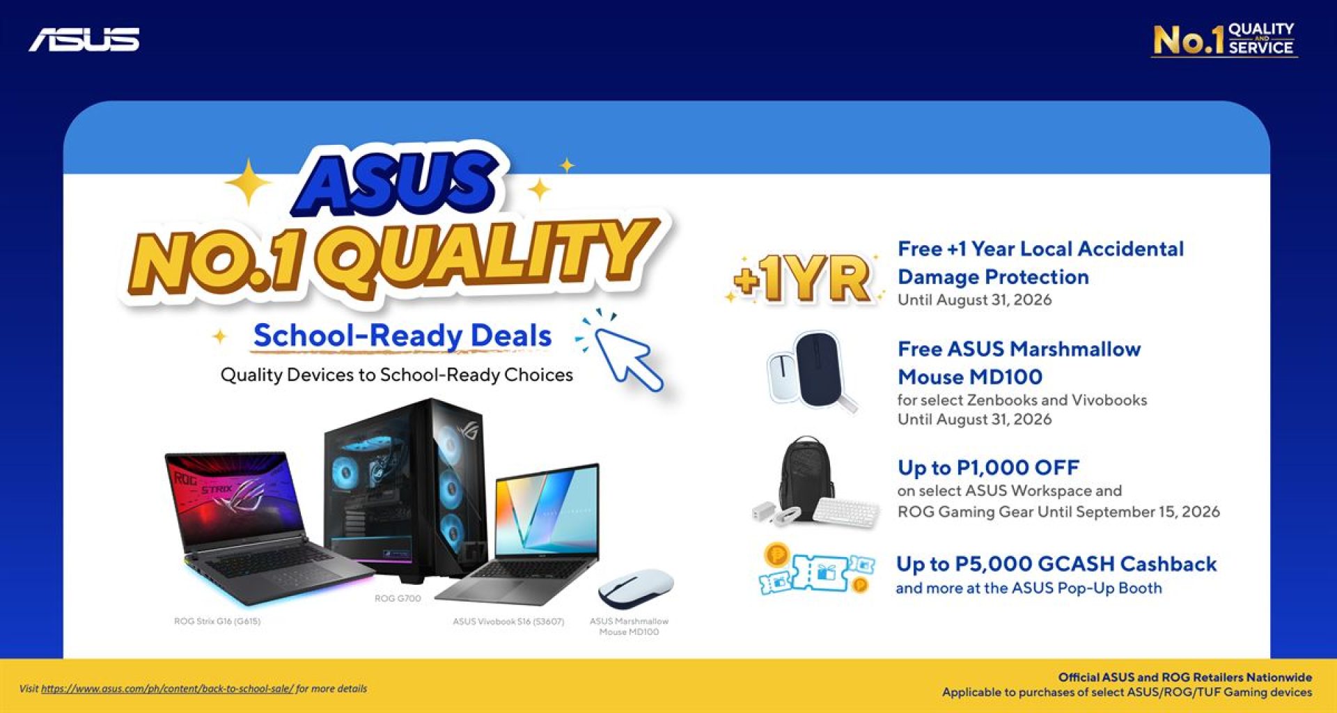 1 ASUS No. 1 Quality, School Ready Deals Until September 15, 2026