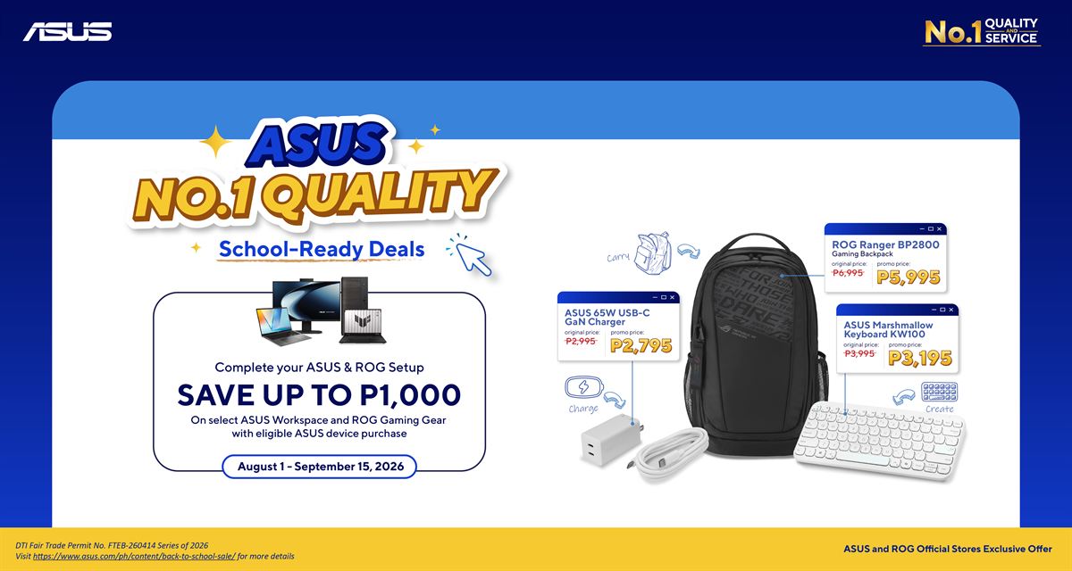 4 Up to PHP 1k Discount on ASUS Accessories Until September 15, 2026