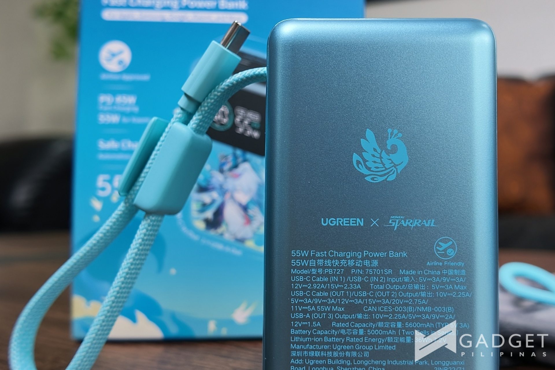 UGREEN Nexode Pro Power Bank Honkai Star Rail Edition Back Design