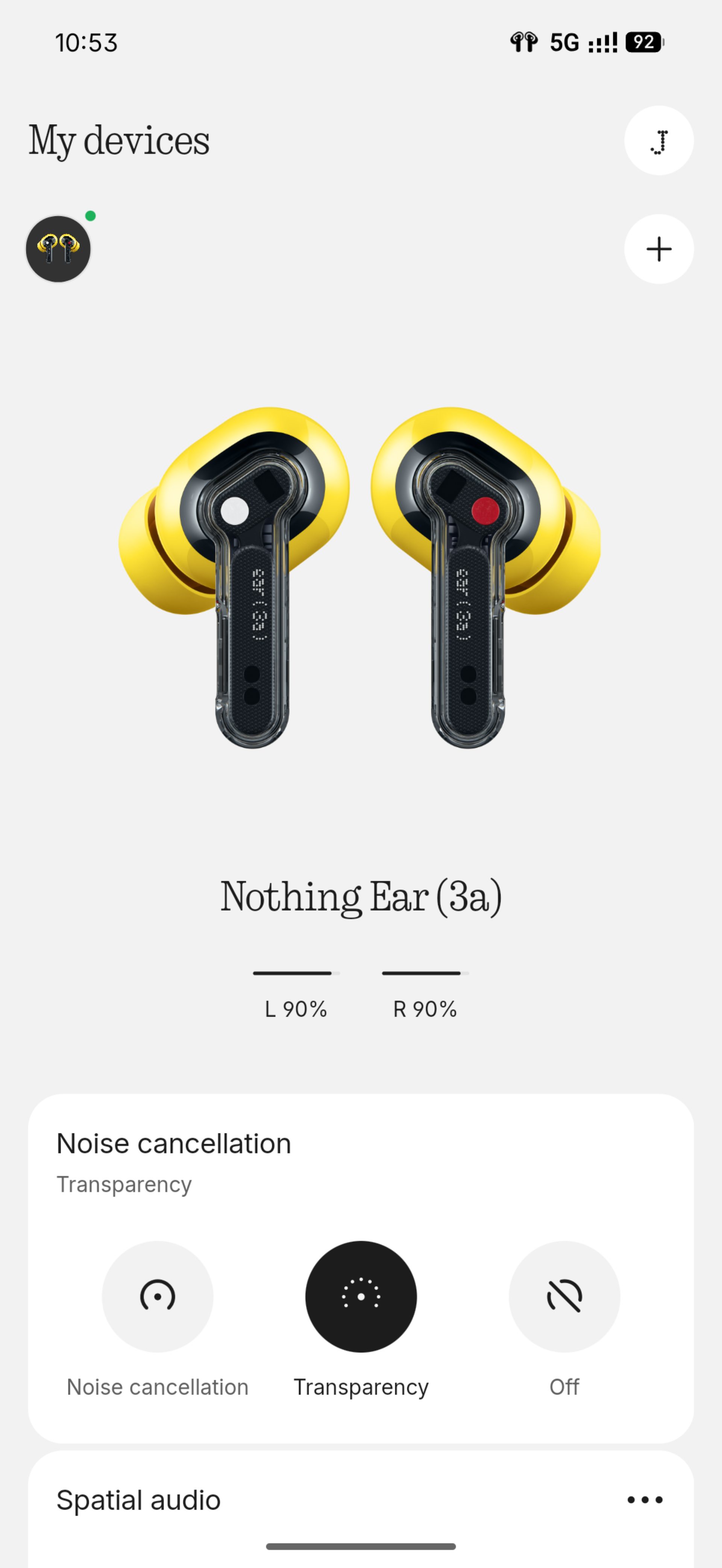 nothing ear 3a x app interface 1