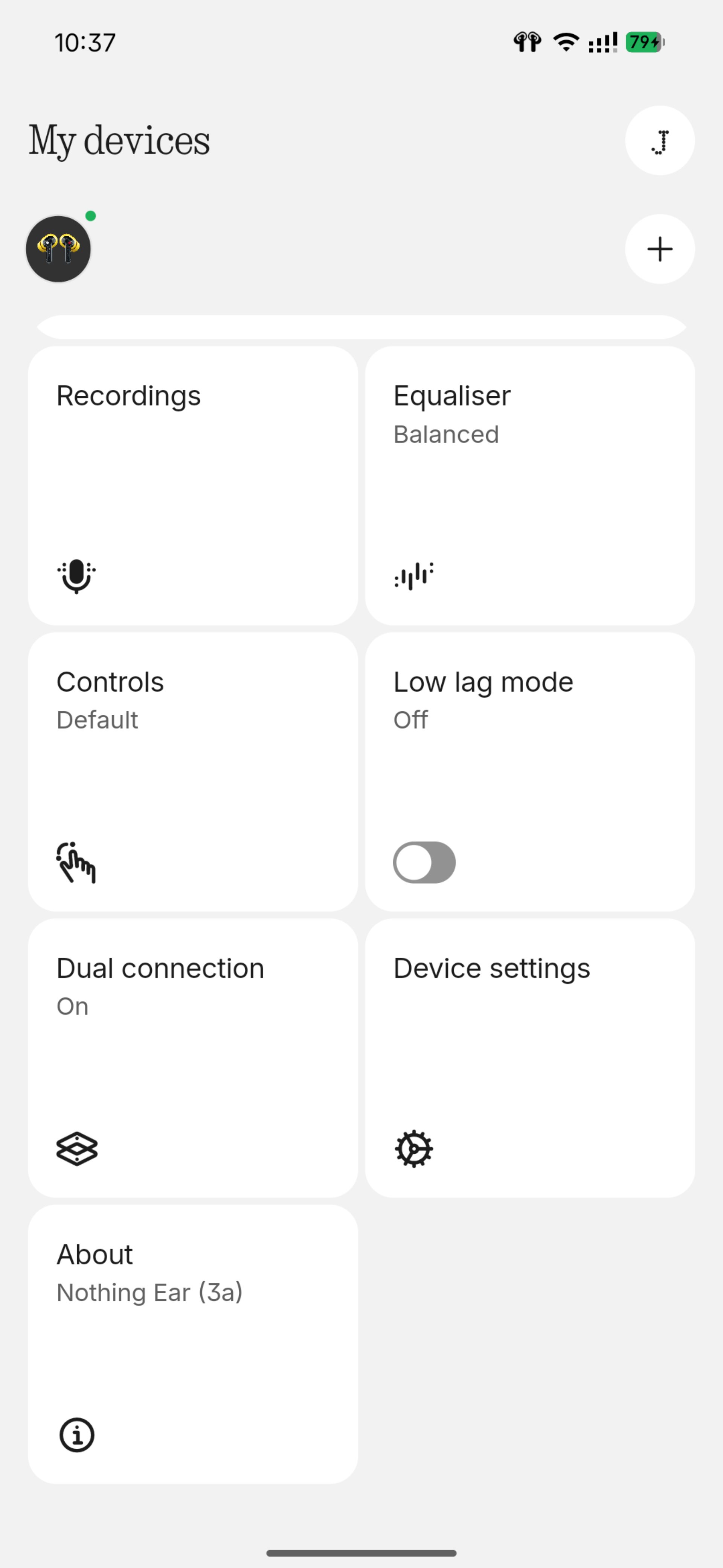 nothing ear 3a x app interface 19