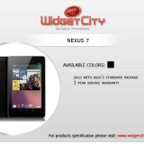 Widget City Starts Selling Nexus 7 Tablet