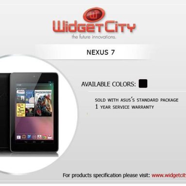 Widget City Starts Selling Nexus 7 Tablet