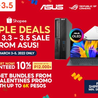 ASUS and Republic of Gamers Announce 3.3 Triple Deals Until March 5, 2022