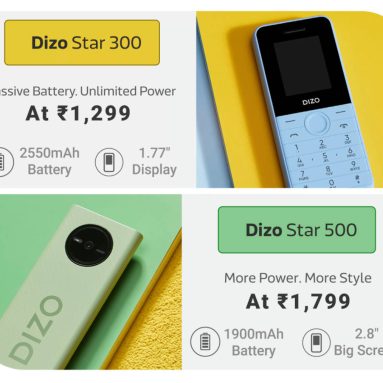 Dizo Star 300 and Star 500 Feature Phones Launched in India