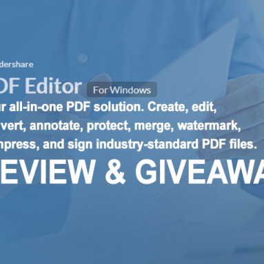 Wondershare PDF Editor Review and Giveaway