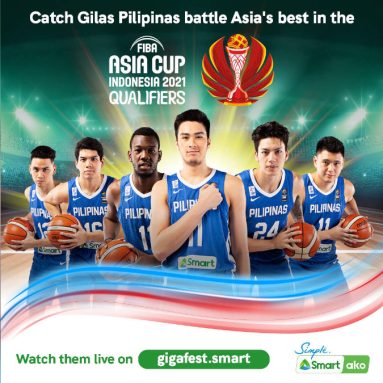 Watch Gilas Pilipinas’ FIBA Asia Cup Games Live via Gigafest.smart
