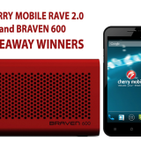 Cherry Mobile Rave 2.0 and Braven 600 Giveaway Winners