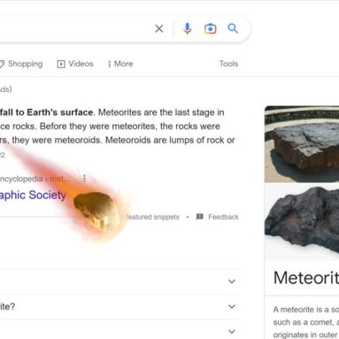 Watch a Meteorite Go Across Your Screen in Space-themed Google Search Easter Egg