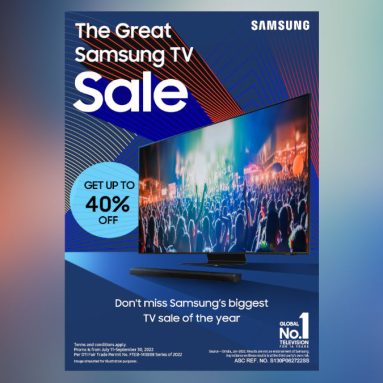 Get Samsung TVs and Soundbars at Up to 40% Off at the Great Samsung Sale