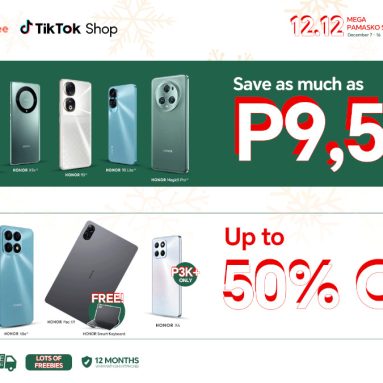 Save Up to PHP 9,500 This HONOR 12.12 Mega Pamasko Sale!