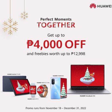 Get Up to PHP 4,000 Off on HUAWEI Products Plus Tons of Freebies Until December 31!