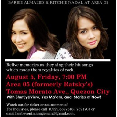 The Goddesses of Rock: Kitchie Nadal & Barbie Almalbis at Area 05