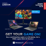 Get a FREE Gaming Monitor with Your Purchase of Select Lenovo Legion and LOQ Laptops Today!