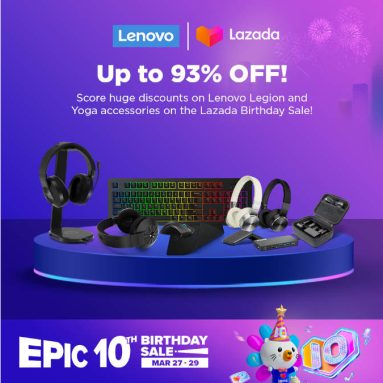 Lenovo Offers up to 93% Discount on Accessories and Devices on Lazada’s Epic Birthday Sale