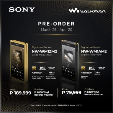 New Sony Signature Series Walkmans Now Available for Pre-order in PH, Priced
