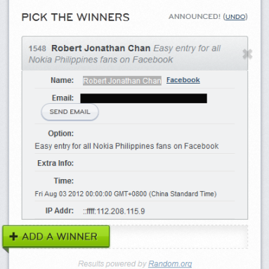 Winner: Nokia Asha 302 Giveaway