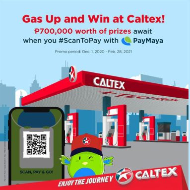 Get a Chance to Win a Share of PhP700,000 in Prizes with PayMaya QR and Caltex!