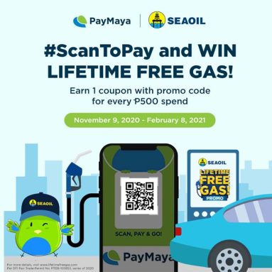 Get a Chance to Win a Lifetime Supply of FREE SEAOIL Gas When You #ScanToPay with PayMaya!