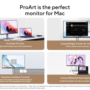 ASUS ProArt Displays Gain Mac-Focused Upgrades for Creative Workflows
