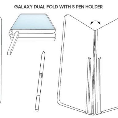 Samsung Galaxy Dual Fold with S Pen Holder Patent Surfaces