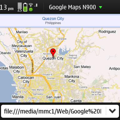 Google Maps on N900
