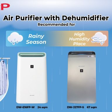 Sharp Air Purifiers Add Dehumidifying Laundry-Dry Function for Rainy Season Comfort