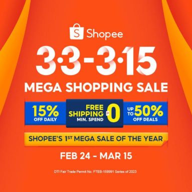 Shopee Launches 3.3-3.15 Mega Shopping Sale