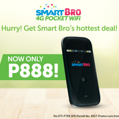 Smart Bro 4G Pocket Wifi ZTE MF65M is Now just PhP888, 64% More Affordable than Mall Price