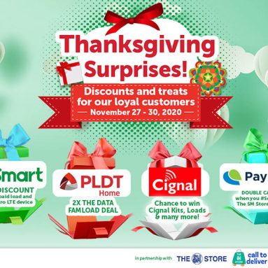 PLDT, Smart, Cignal, and PayMaya Offer Huge Discounts at SM During Thanksgiving Weekend