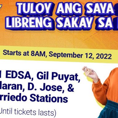 TNT Treats LRT-1 Passengers with Libreng Sakay and Meryenda