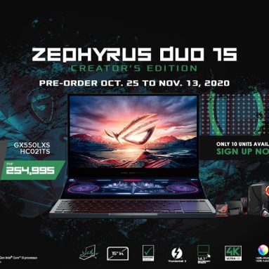 ASUS Launches ROG Zephyrus Duo 15 Creator’s Edition in PH